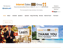 Tablet Screenshot of internetsales20group.com